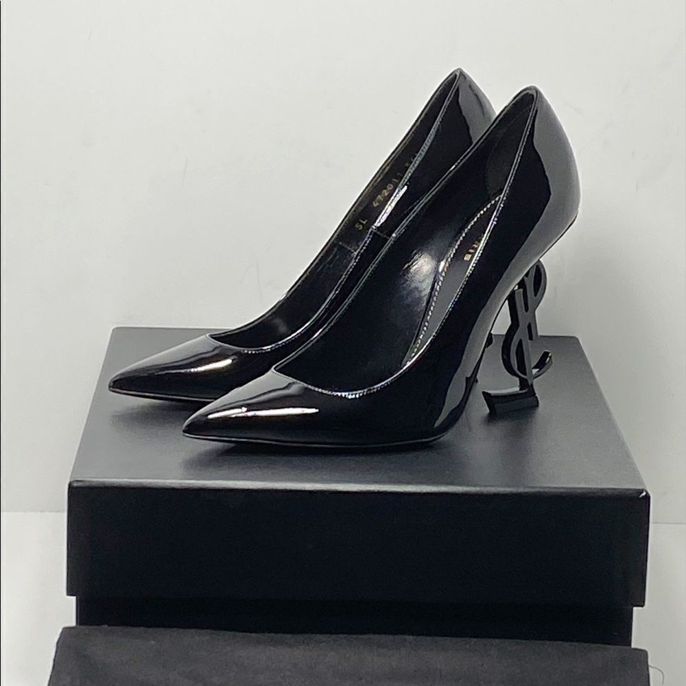 Saint Laurent Opyum Point-Toe Patent Leather Pumps size 36.5 - Picture 10 of 12